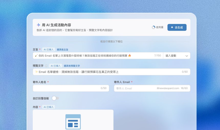主旨到版型,AI 一次生成整封 EDM